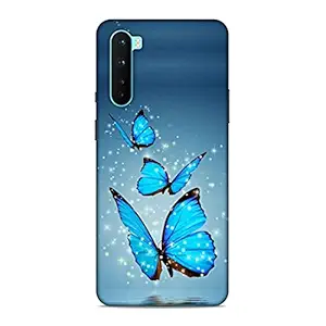 Lucent Crafts Premium Lovely Beautiful Slim Lightweight Shock Proof Hard Back Case Mobile Cover for OnePlus Nord (Sizzling Amazing Butterflies Girl Girlish 3D Printed)