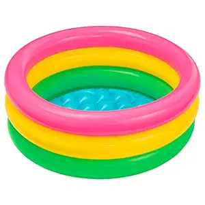 OANGO Water Pool Bath Tubs for Kids | Outdoor & Indoor Swimming Bath Tub for Kids Pool/Bathing Tub-Portable & Foldable (2ft Round Sunset Glow Baby Pool) (2FT)