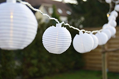 15 XXL LAMPION PARTYLICHTERKETTE 6,5m WARMWEIßE LEDs LICHTERKETTE LAMPIONS - 3