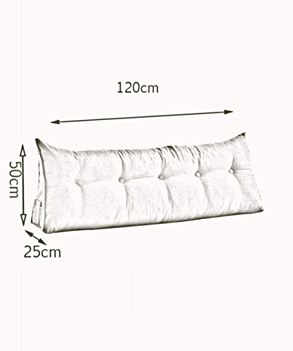 JIANFEI Kopfbrettkissen Dreieck Bedside Kissen Mehrzweck Rein / einfach Bett Kopf Stützkissen Single Doppelt Weiche Tasche Große Größe Rückenlehne Lesen Mit Soft Cover Abnehmbar Schlafzimmer ( Farbe : Gelb , größe : 120*25*50cm ) - 3