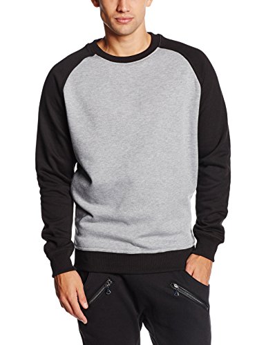 Urban Classics 2-Tone Raglan Crewneck, Sudadera Para Hombre, Multicolor (gry/blk 119), Large