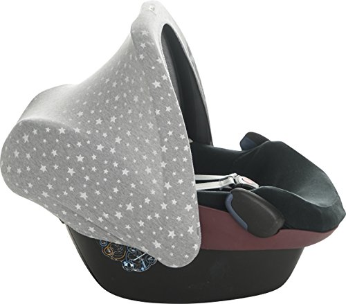 Janabebe® ** White Star ** Universal Verdeck / Dach für Maxi Cosi/Babyschale Gruppe 0+ als Sonnenschutz / Windschutz / SonnenDach / Sonnenverdeck - 3