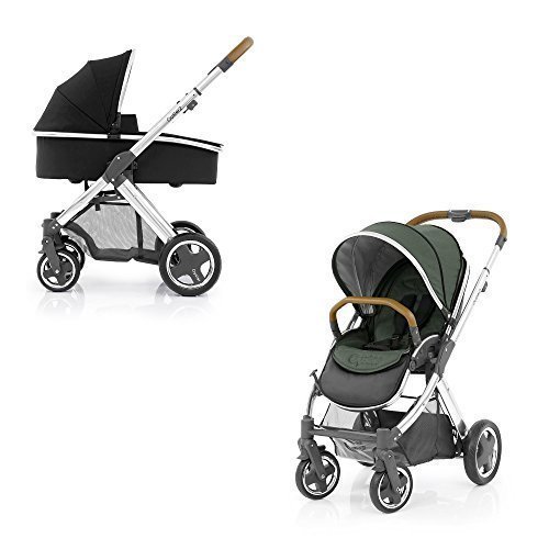 Preisvergleich Produktbild BabyStyle Oyster 2 Kinderwagen Spiegel Tan (Olivgrün) & Trageschale
