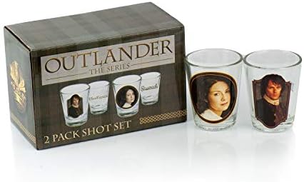 Outlander Collectibles Jamie and Claire Fraser Shot Glasses | Collectors Edition