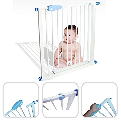 Babyfiled - Children's Safety Gate Easy Fit Extending Metal Child and Pet Security Gate