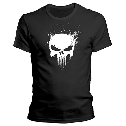 ZDesignONE The Punisher T-Shirt/Movie Film Skull Logo Comics/Größe XS-4XL/Ideales Geschenk (XL, Schwarz) ZDesignONE The Punisher T-Shirt/Movie Film Skull Logo Comics/Größe XS-4XL/Ideales Geschenk (XL, Schwarz)