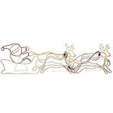 WeRChristmas 250 cm Large Animated Father Christmas Santa Claus and Sleigh Rope Light Silhouette Decoration (Garden &amp; Outdoors)