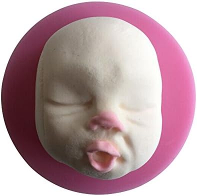 Karen Baking Lovely Sleeping Baby Face Shape 3D Silicone Cake Mold For Cake Fondant Decorating