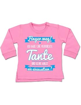 Sprüche Baby - Ich habe eine verrückte Tante Blau - Baby Pullover