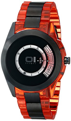 THE ONE - Binary Watch Herren-Armbanduhr Turning Disc Analog Quarz AN08G08
