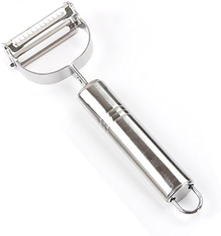 Cowboycool Premium Ultra Sharp Stainless Steel Dual Julienne &amp; Vegetable Peeler Slicer - Amazing Tool for Making Delicious Salads and Veggie Noodles