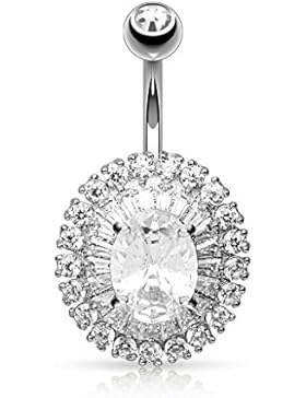 beyoutifulthings Bauch-nabelpiercing Set 1,6mm 10mm Prinzessin-Stil Nabel-piercing Edelstahl Chirurgenstahl Bananabell...