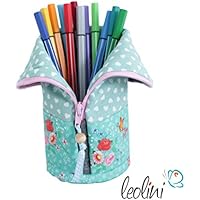 Individuelles handmade Federmäppchen Stiftetasche stehend Schminktasche mit Stickerei Wunschname Geschenk Geburtstag Weihnachten