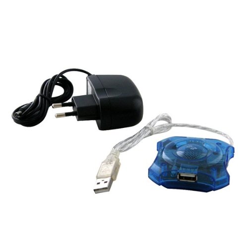 2-TECH USB 2.0 4 Port Hub mit Netzteil, aktiv High Speed