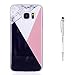 Produktbild Grandoin Galaxy S7 Edge HandyHülle, Marmo Motiv Ultra Dünn Weiche TPU Silikon Schutz Handy Hülle Handytasche HandyHülle Etui Schale Schutzhülle Case Cover für Samsung Galaxy S7 Edge - Rosa