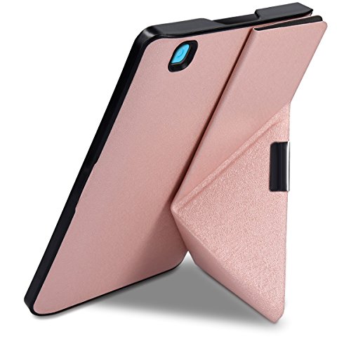 kwmobile Funda para Kobo Aura Edition 2 - Carcasa para e-Reader Estilo  Origami  - Case de e-Book en  Oro Rosa 