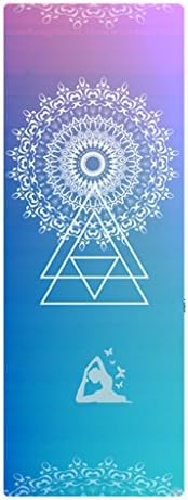 FFLYUJDIAN HJHY® Yoga mats, natural rubber Fitness printing Non-slip Widen Portable fold profession Yoga blanket Good elasticity (Color : #2)