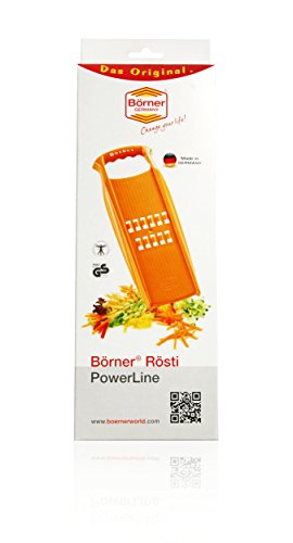 5O52056 Original Börner Rösti PowerLine zum Schneiden von feinen Obst-, Gemüse- und Käsestreifen. Vom Hersteller! (orange) - 6