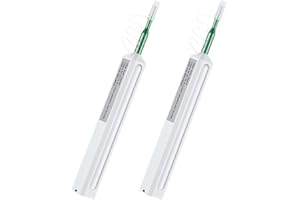 LIAYTRSS 2pcs Stylo de nettoyage de fibre optique, Nettoyeur de fibre 2.5mm pour SC, FC, ST, SC/APC et FC/APC, Stylo de nettoyage de surface d'extrémité de fibre optique, 800 + fois nettoyages