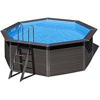 Gre kpco41 Framed Pool Octagonal Blue, Brown above Ground Pool – Piscina sobre suelo (Framed Pool, octagonal, Blue, Brown, Steel, 3 person (S), 3000 L/H)