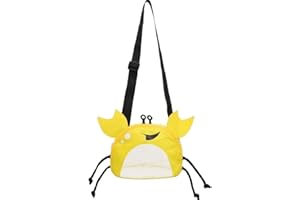 VEPOTY Kids Mesh Beach Bag Shaped Shell Collecting Bag Multifunctional Storage Bag with Adjustable Shoulder Strap