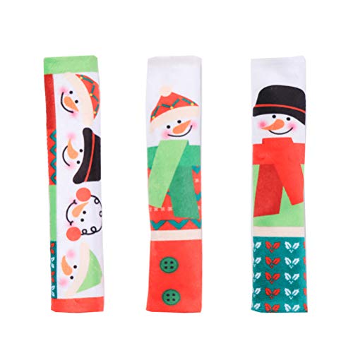 Preisvergleich Produktbild BESTOYARD Weihnachten kühlschrank türgriff deckt mikrowelle spülmaschinen küchengeräte Handschuhe türgriff Tuch Schutz (Kühlschrank Griff Abdeckung)
