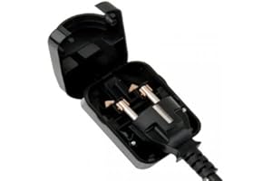 POWERCONNECTIONS Schuko SCP3 UK Plug Converter Black 13A for 3 Pin with Earth SCP3-BK-R-13