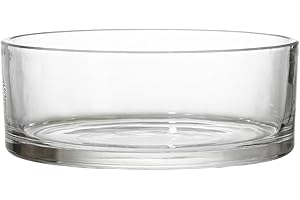 FOMIYES Wide Cylinder Glass Vase Bowl Clear Hydroponic Planter Large Terrarium Fish Bowls Centerpieces