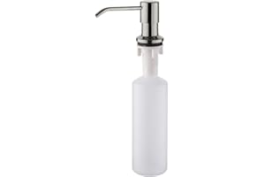 Ibergrif M34027A Sink Dispenser Pump, Kitchen Sink Soap Dispenser Built in 500ml Liquid, 360° Rotation Nozzle, for Bathroom and Dish Lotion Sink, Stainless Steel, Grey