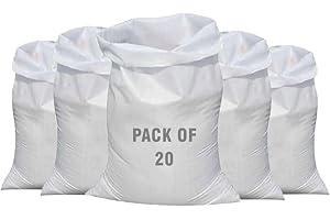 TGL PACKAGING 20 Heavy duty Garden Waste bags Woven Sacks Polypropylene PP Strong Rubble Sacks builder bag Woven Bags Rubble bag 50x75cm