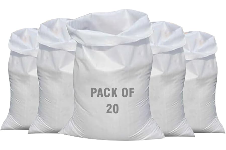 20 Heavy duty Garden Waste bags Woven Sacks Polypropylene PP Strong Rubble Sacks builder bag Woven Bags Rubble bag 50x75cm