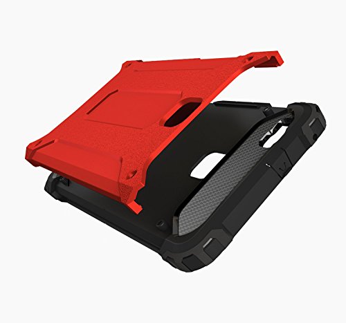 PASONOMI Huawei P9 Lite Funda   Pesada   Doble Capa  Carcasa de Protecci  n Hibrida Armadura Funda para Huawei P9 Lite  Rojo 