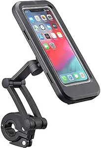 Bike Phone Mount Waterproof Cell Phone Holder 360 Rotation Motorcycle Phone Case Universal Bicycle Handlebar Phone Mount with Sensitive Touch Screen Fit Below 7.2?? Smartphone