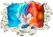 Produktbild Unified Distribution Vegeta Dragon Ball Super - Wandtattoo mit 3D Effekt, Aufkleber für Wände und Türen Größe: 92x61 cm, Stil: Durchbruch