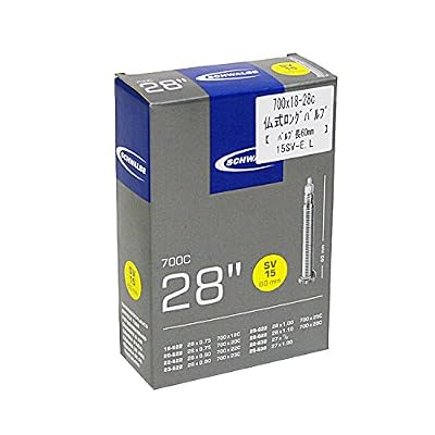 Schwalbe SV15EL Chambre à air 700X18-28C (27X1) Valve Presta Noir 60 mm