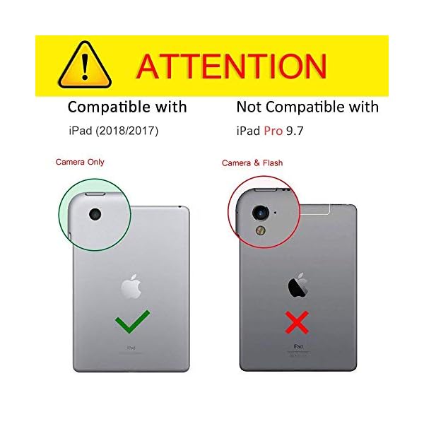 Fintie Funda para iPad 2018/2017 - Trasera Transparente Mate Carcasa Ligera con Función de Soporte y Auto-Reposo/Activación para iPad 5.ª / 6.ª Generación 9,7 Pulgadas, Gris Oscuro - Imagen 5