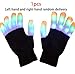 Produktbild 1 Stück LED-Handschuhe, leuchten Handhandschuhe, blinkende Finger bunte begeisterte Handschuhe 6 Modi Glow für passt großes Kind & Erwachsene Hände