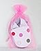 Soft leather baby shoes white with multi-coloured spots