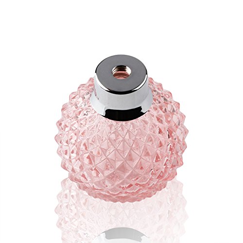 Anddas 100ml Glas Parfümzerstäuber mit Qualitätssprühkopf, Flakon mit Ballpumpe, nachfüllbar (Rosa) - 2