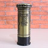 Spezifikation: REDHAPYLI Metall Straße Mailbox Figuren Coin Saver Sparschwein Spardose Dekoration Geschenk Münzen Aufbewahrungsglas Box