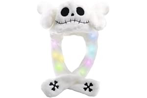 Anyingkai Bonnet Oreille qui Bouge LED,Bonnet Oreilles qui Bougent Enfant,Bonnet Avec Oreille qui Bouge,Bonnet Stitch Oreille qui Bouge,Fille Drôle en Peluche Oreille Animal Chapeau Cadeau