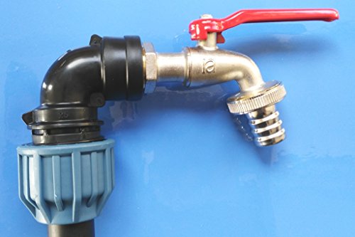 SHKV25MK34 Schwanenhals Klemmverbindung IBC-Container Zubehör-Garten-Fass-Tank-Regenwasser-Tank-Adapter-Fitting-Kanister - 6