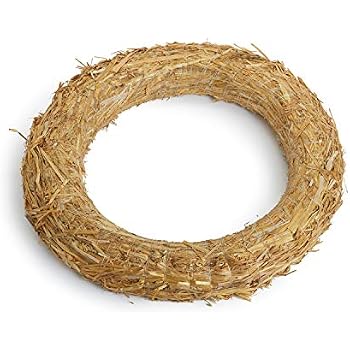 5 Couronnes De L'Avent En Paille - Diamètre 40cm, épaisseur 6cm, Base Pour Décorer Soi-même, Naturelle