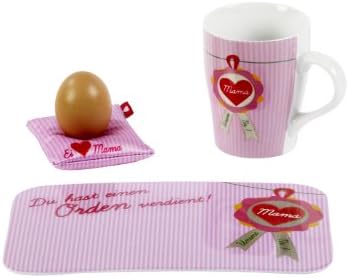 Geda Labels 12408 Breakfast Set ''Ein Orden für Mama" (An award for mum) 3 Piece Set