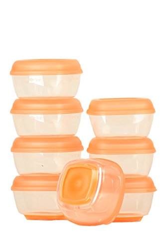 Vital Baby 8 Press 'N' Pop Mini Freezer Pots (Orange)