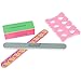 Anself Professional Nail Art Set Manicure Tools Kit Nail File Buffer Toe Finger Separator Cuticle Fork Pusher Nippers Tweezers Polishing Block Stick (10Pcs)