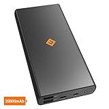 power bank charger 5 volt 【20000mAh Hohe Kapazität】kann iPhone X (2700mAh) 4.8 mal, Samsung Galaxy S9/S8+ (3500mAh) 3.7 mal, Huawei Mate 20 (4000mAh) 3.2 mal, Nintendo Switch (4300mAh) 3 mal, iPad Pro 10.5 (8200mAh) 1.5 mal laden.