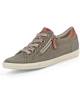 Paul Green 4128-042 Damen Sneaker Aus Hochwertigem Leder filigrane Kontrastnähte