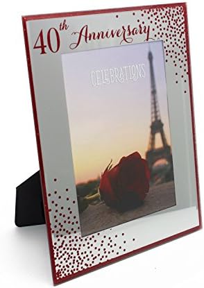 Anniversary 40th Ruby Wedding Large 8 x 10 Photo Frame New Boxed