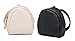 Produktbild Premium Leder Schnuller & Nipple Shield Case | Wasserdichtes Nylon innen, passend für 2 Schnuller oder Brusthauben: Avent, MAM, Nuk, Medela | Halter, Box, Tasche mit Clip für Jungen, Mädchen (2er Set, schwarz und beige)